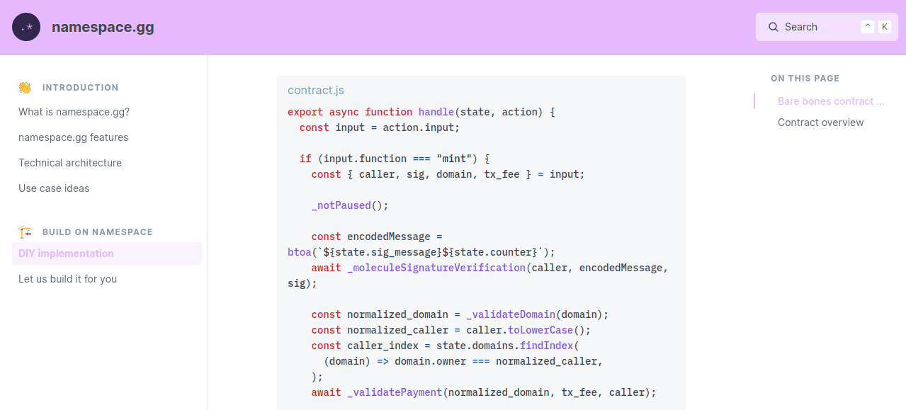 Building from scratch on namespace.gg